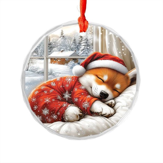 Akita Dog Sleeping In Bed Design 2