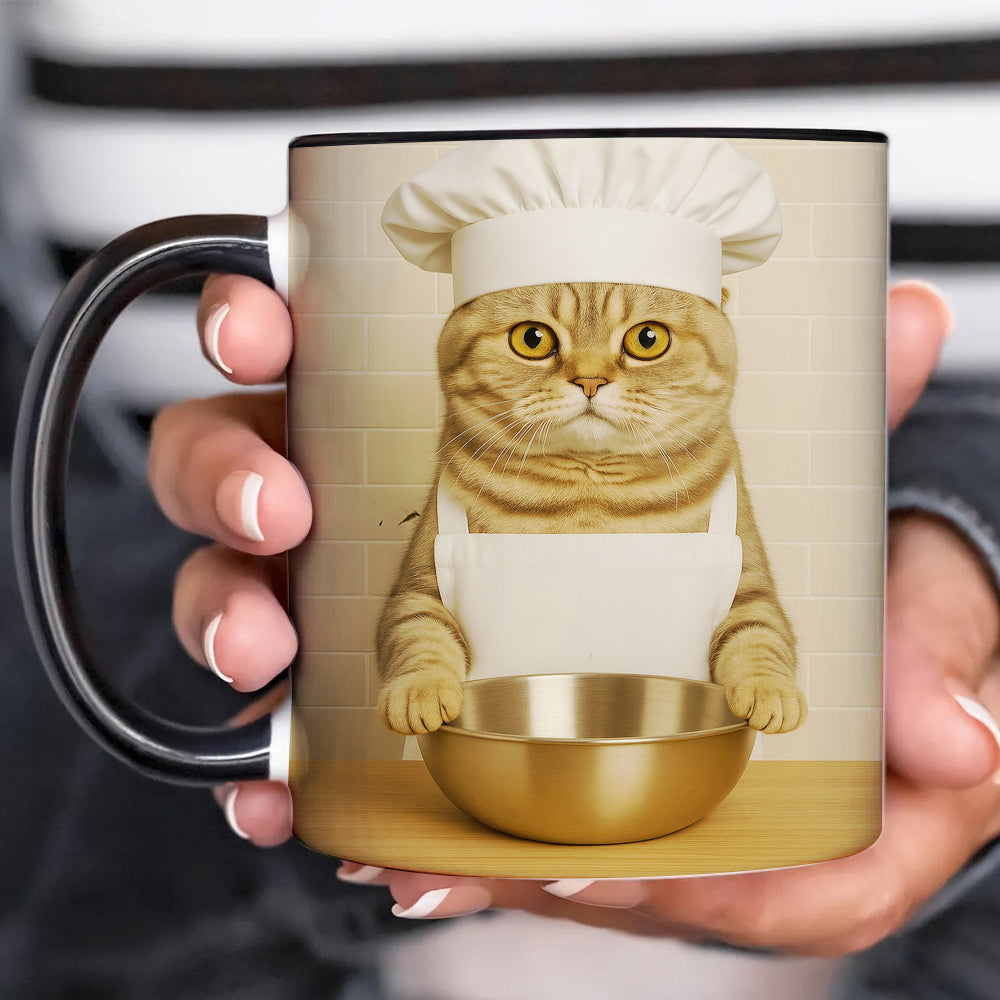 Custom Photo Cat Chef Mug Gift For Cat Lovers
