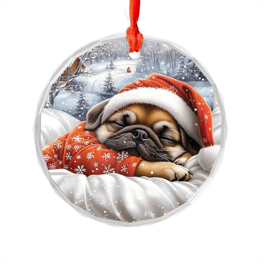 Pug Dog Sleeping In Bed Design 3