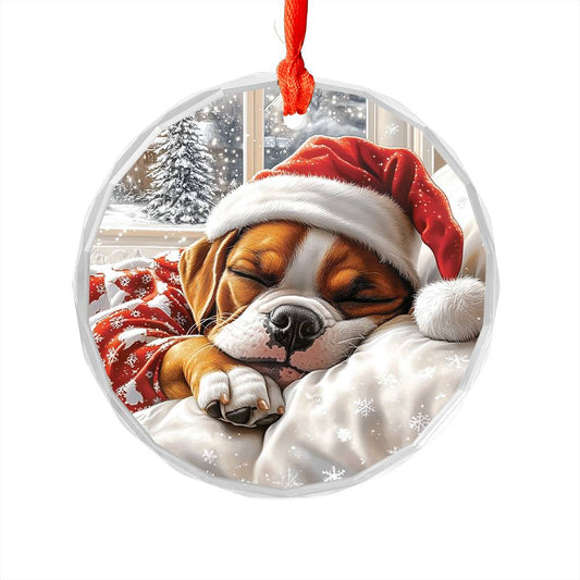 Boxer Dog Sleeping In Bed Design 3