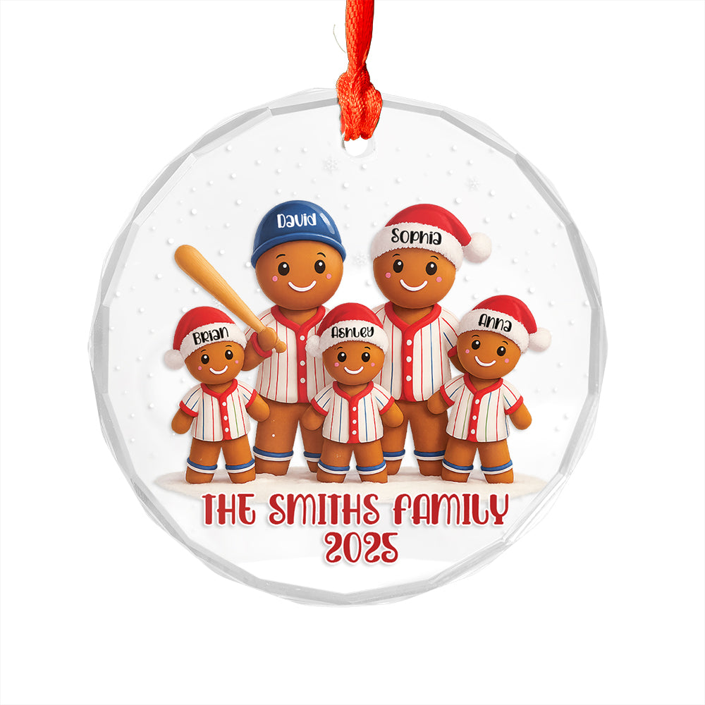 Personalized Baseball Family Gingerbread