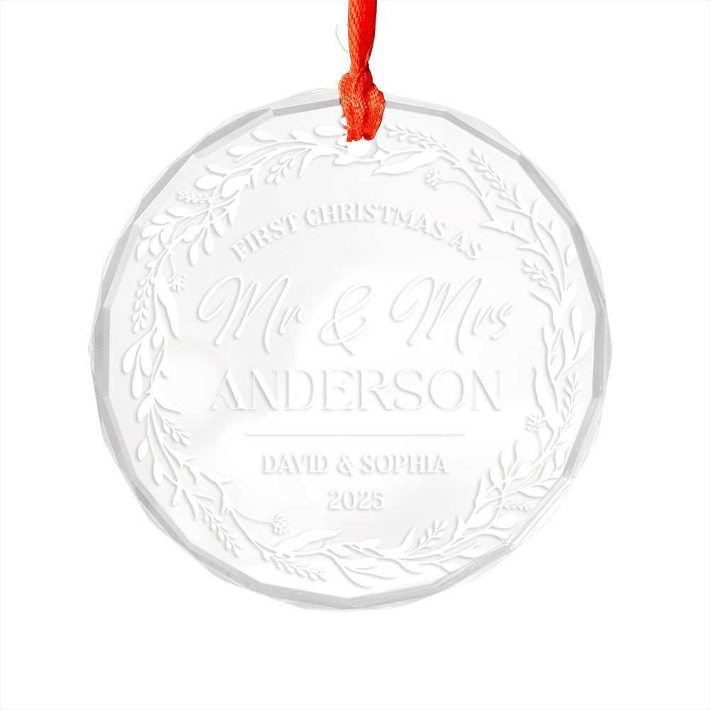 Personalized Mr And Mrs First Christmas Custom Couple