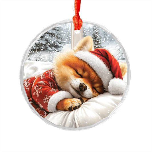 Pomeranian Dog Sleeping In Bed Design 2