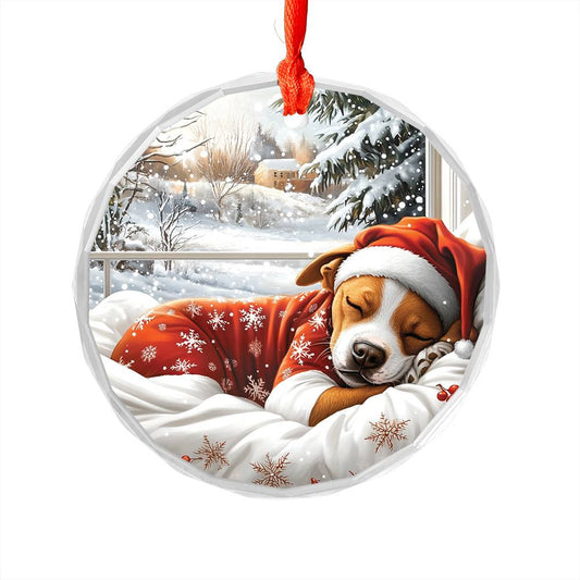 Staffordshire Bull Terrier Dog Sleeping In Bed Design 1