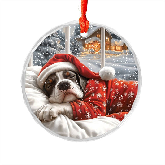 Great Dane Dog Sleeping In Bed Design 1