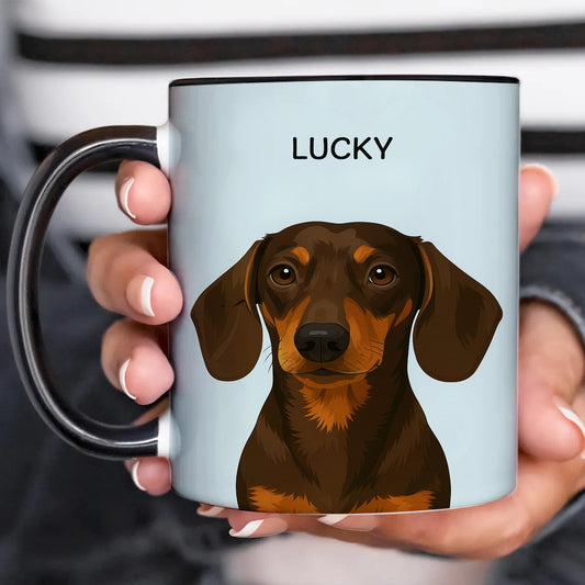 Custom Photo Minimalist Classic Dog Mug Gift For Dog Lovers