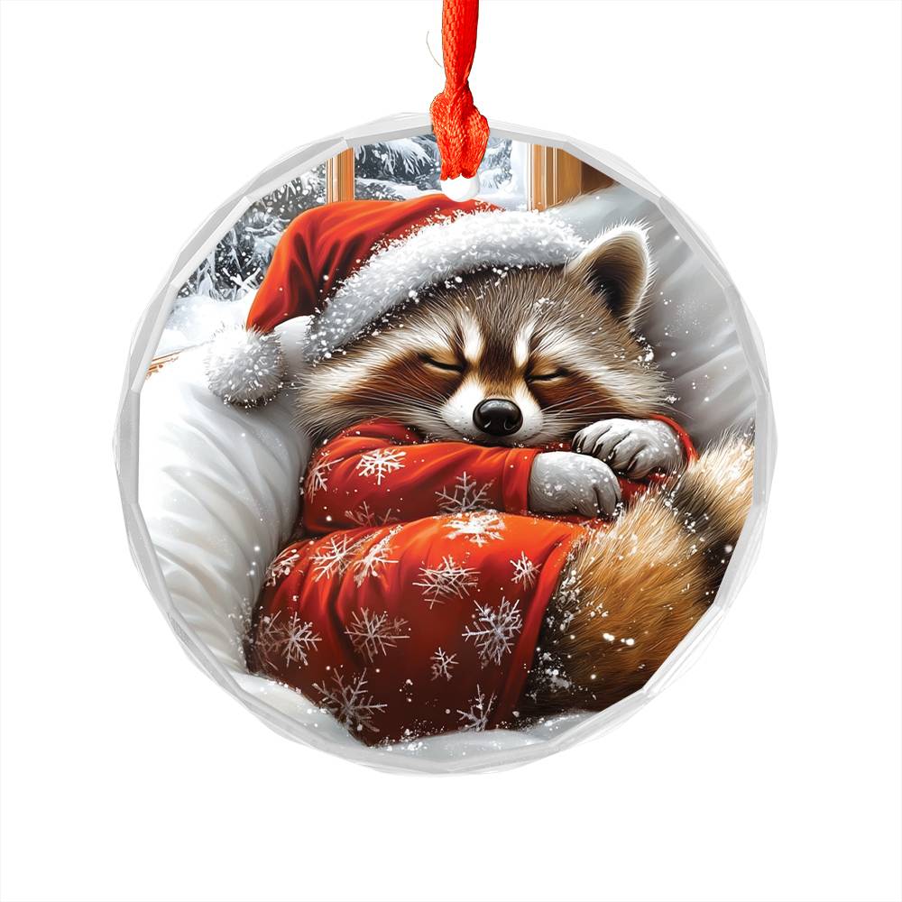 Raccoon Sleeping In Bed Design 2