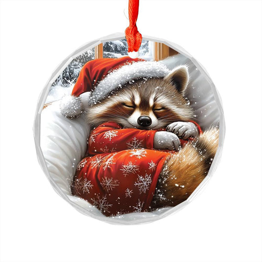 Raccoon Sleeping In Bed Design 2