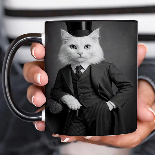 Custom Photo Gentleman Cat Gift For Cat Lovers