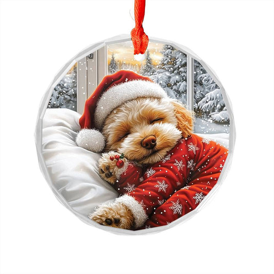 Poodle Dog Sleeping In Bed Design 3