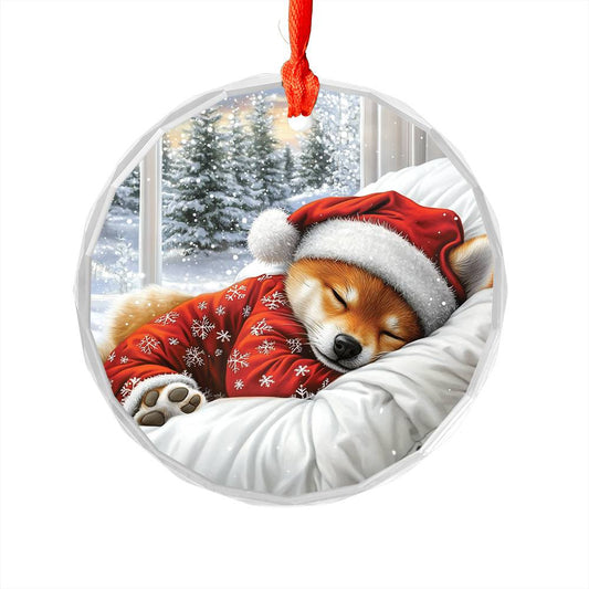 Shiba Inu Dog Sleeping In Bed Design 2