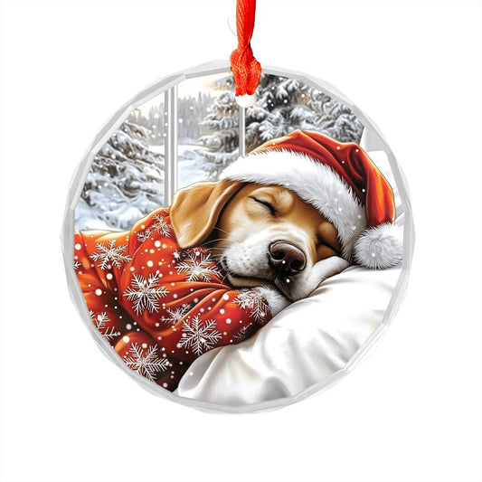 Labrador Retriever Dog Sleeping In Bed Design 1