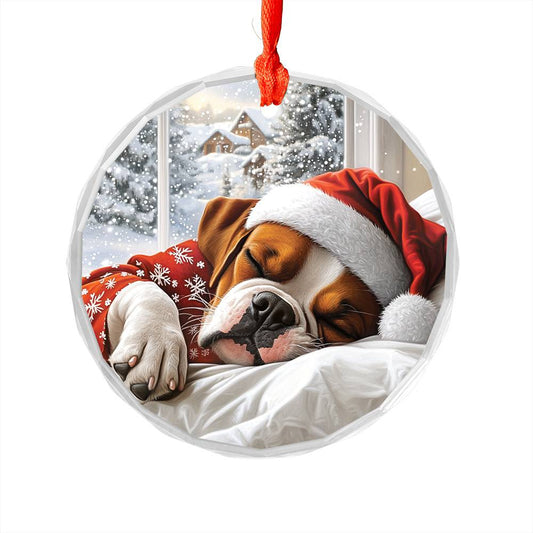 Boxer Dog Sleeping In Bed Design 2