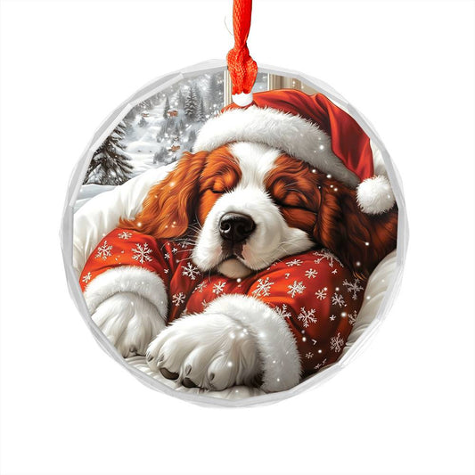 Saint Bernard Dog Sleeping In Bed Design 1