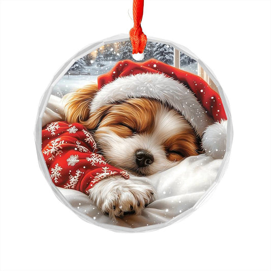 Shih Tzu Dog Sleeping In Bed Design 2