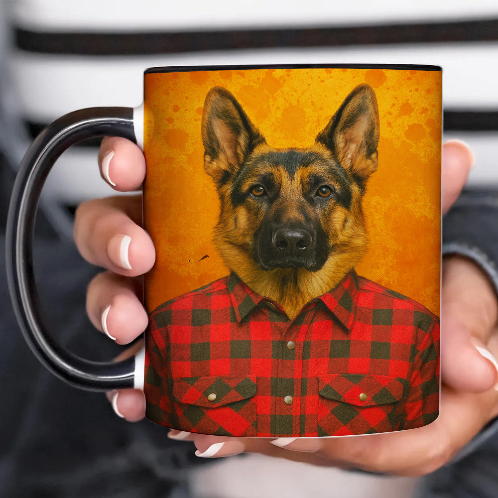 Custom Photo Dog In Red Shirt Mug Gift For Dog Lovers