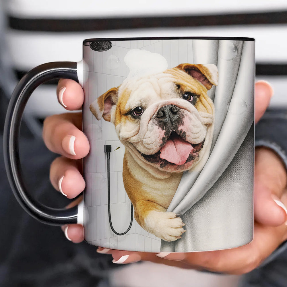 Custom Dog Photo Dog In Bathroom Mug Gift For Dog Lovers