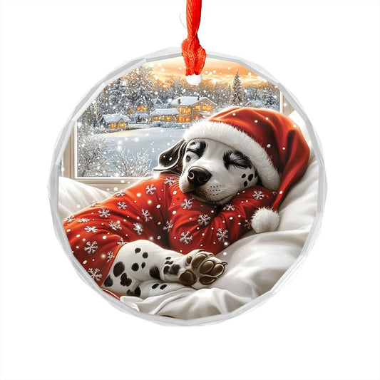 Dalmatian Dog Sleeping In Bed Design 2