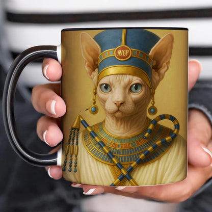 Custom Photo Egyptian Queen Cat MugGift For Cat Lover