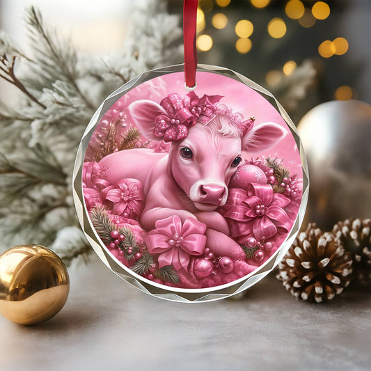 Jersey Cow Pink Christmas Design