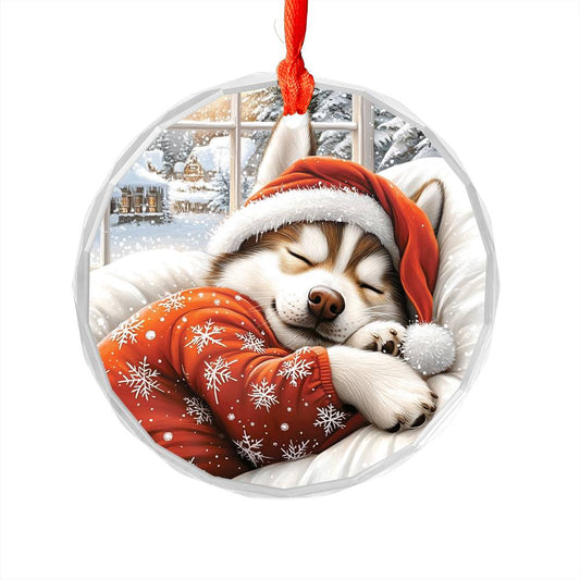 Siberian Husky Dog Alpaca Sleeping In Bed Design 3