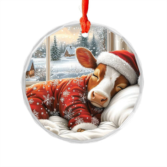 Dairy Cow Sleeping In Bed Design 1