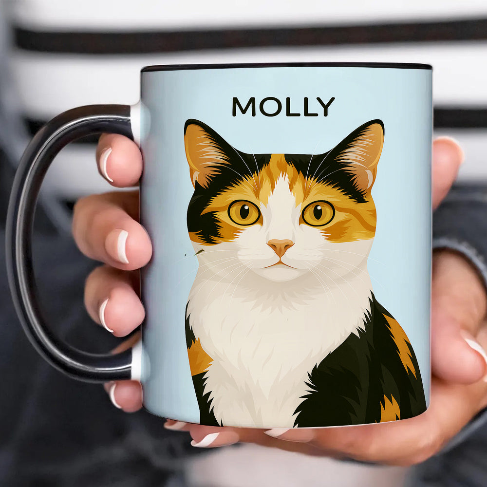 Custom Photo Minimalist Classic Cat MugGift For Cat Lovers