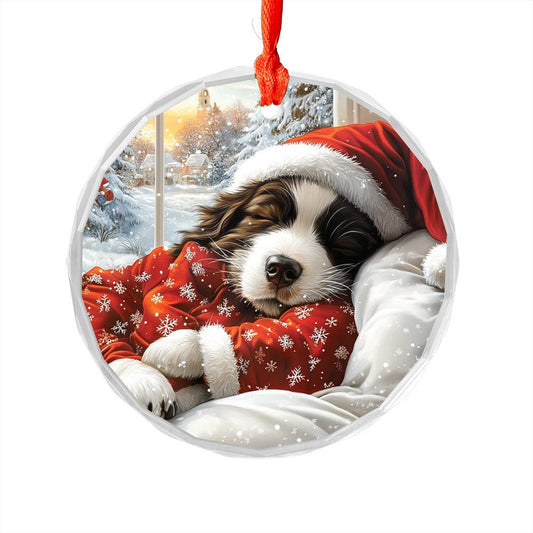 Newfoundland Dog Sleeping In Bed Design 3