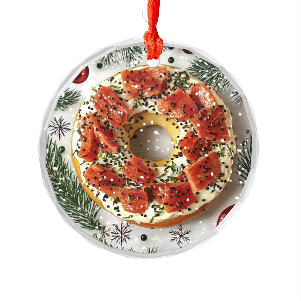 Bagel with Cream Cheese and Lox Close up Design 2