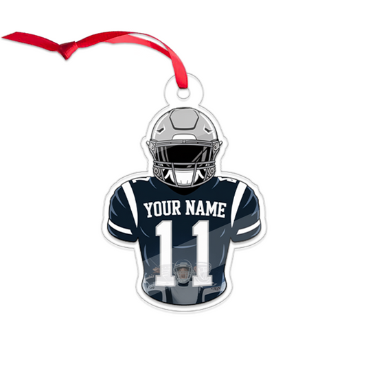 Custom Name American Football 1 Acrylic Ornament Christmas Gift
