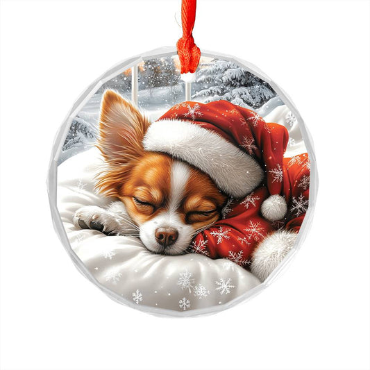Chihuahua Dog Sleeping In Bed Design 1