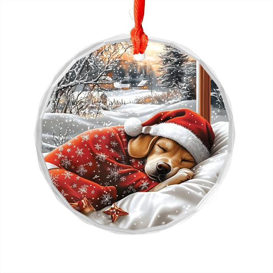 Labrador Retriever Dog Sleeping In Bed Design 2