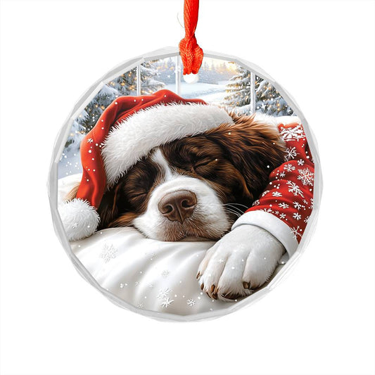 Newfoundland Dog Sleeping In Bed Design 1