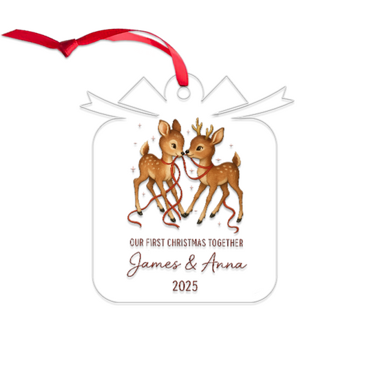 Custom Name Couple Deer Design