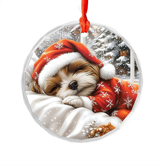 Shih Tzu Dog Sleeping In Bed Design 3