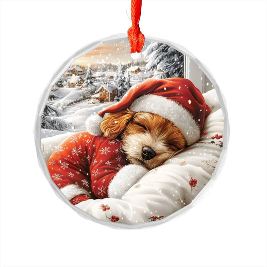 Poodle Dog Sleeping In Bed Design 4