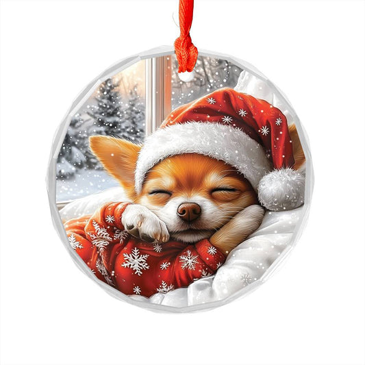 Chihuahua Dog Sleeping In Bed Design 2