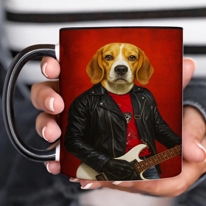 Custom Photo Guitarist Dog Mug Gift For Dog