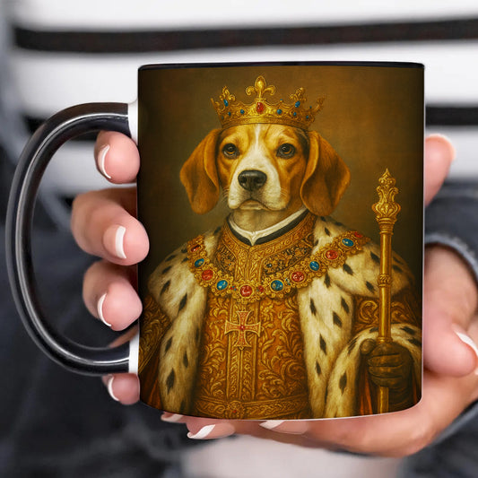 Custom Photo Dog King Royal Mug _ Gift For Dog Lovers