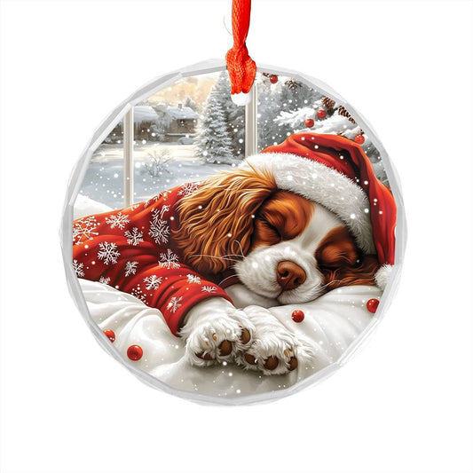 Cavalier King Charles Spaniel Dog Sleeping In Bed Design 4