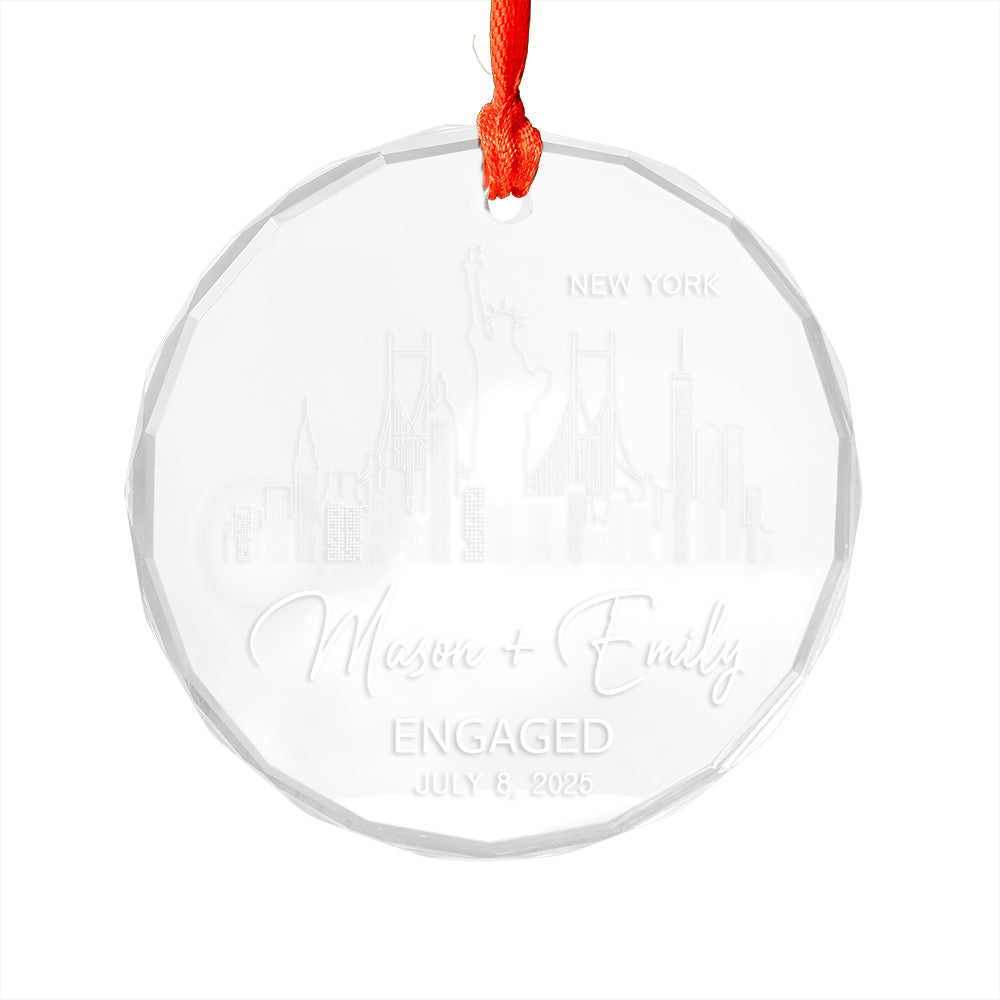 Custom Name And Date Engaged Wedding Couple