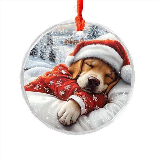 Labrador Retriever Dog Sleeping In Bed Design 3