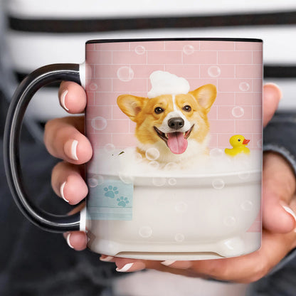 Custom Photo Dog In Bath Mug Gift For Dog Lovers