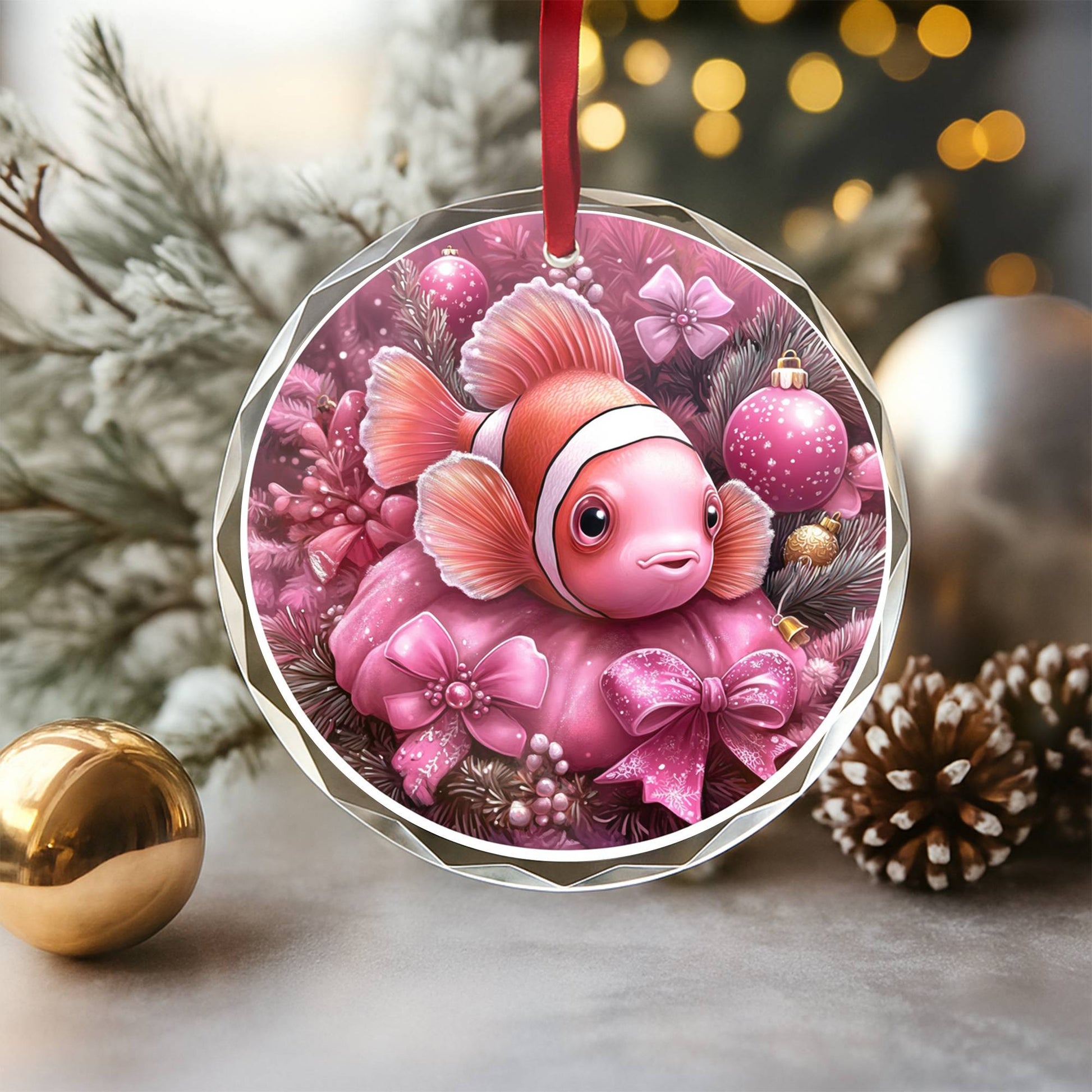 Clown Fish Pink Christmas Design