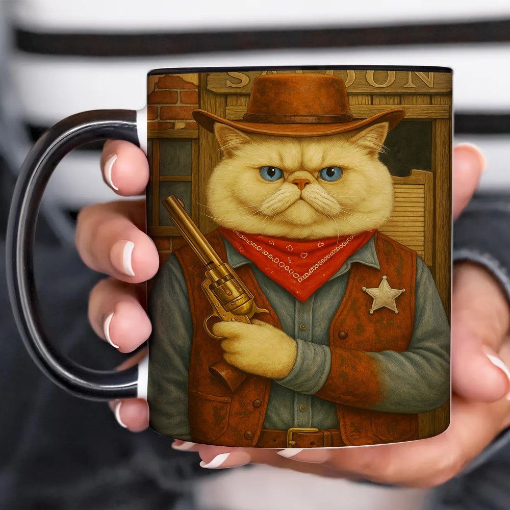 Custom Photo Cat Cowboy Mug