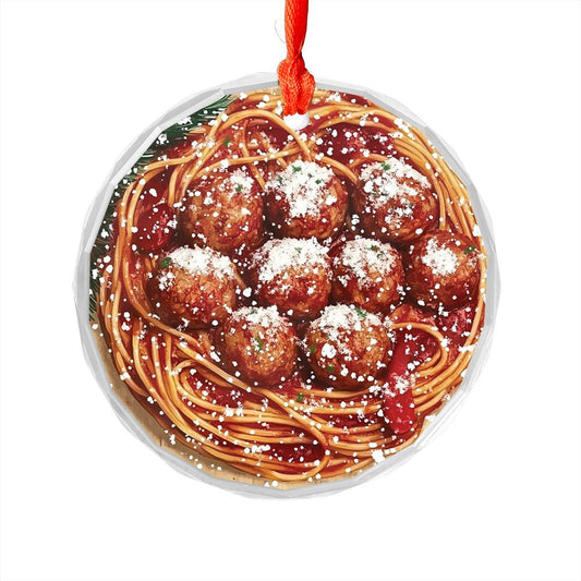Spaghetti and Meatballs Close up Design 4