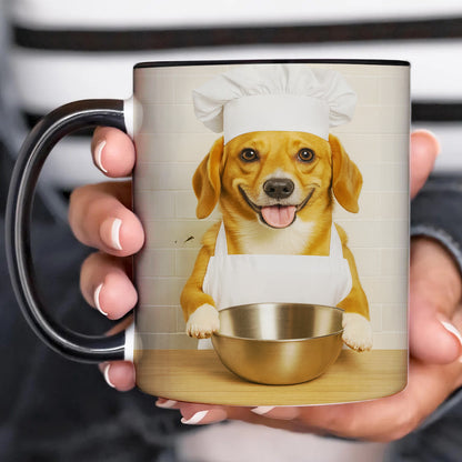 Custom Photo Dog Chef Mug Gift For Dog Lovers