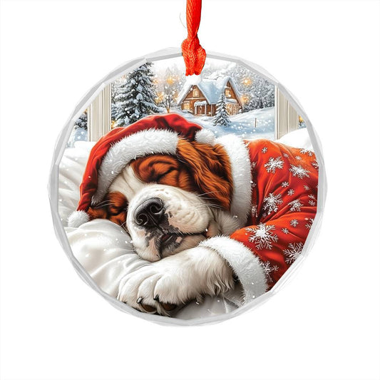 Saint Bernard Dog Sleeping In Bed Design 2