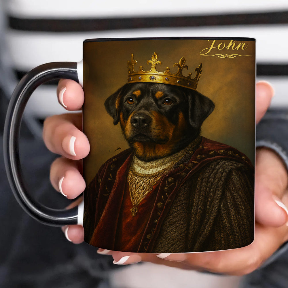 Custom Photo Crown King Dog Mug Gift For Dog Lovers
