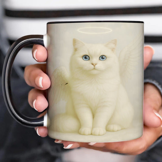 Custom Photo Cat Angel In Heaven _ Gifts For Cat Lovers